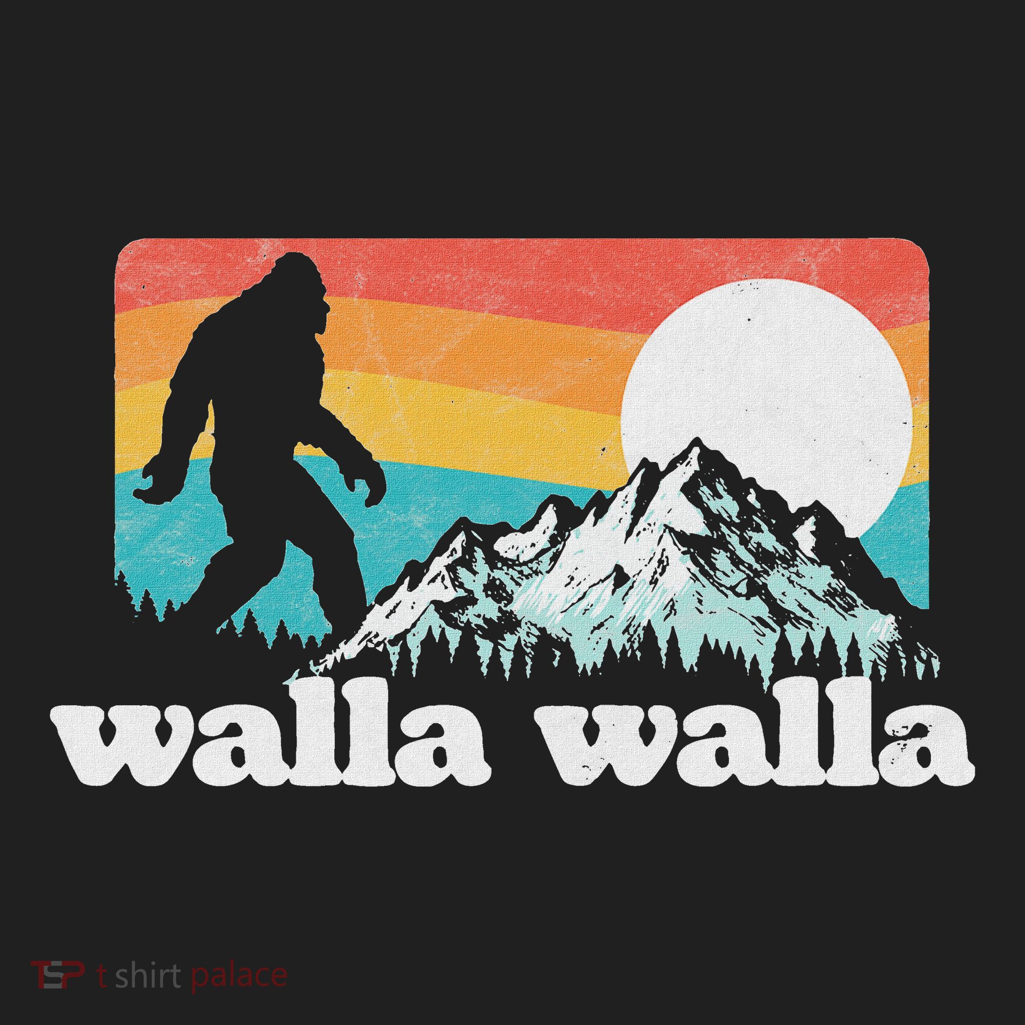 Walla Walla Washington Bigfoot Mountains Retro Distressed Beanie