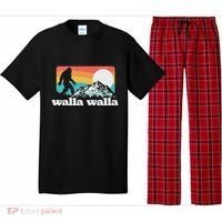 Walla Walla Washington Bigfoot Mountains Retro Distressed Pajama Set thumb 0