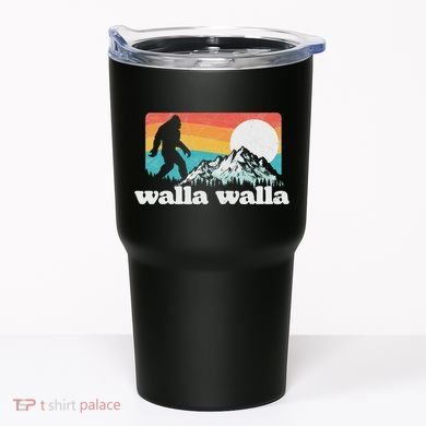 Walla Walla Washington Bigfoot Mountains Retro Distressed Tumbler