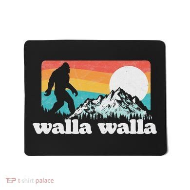 Walla Walla Washington Bigfoot Mountains Retro Distressed Mousepad
