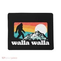 Walla Walla Washington Bigfoot Mountains Retro Distressed Mousepad thumb 0