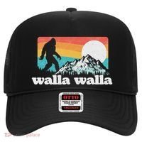 Walla Walla Washington Bigfoot Mountains Retro Distressed Hat thumb 0