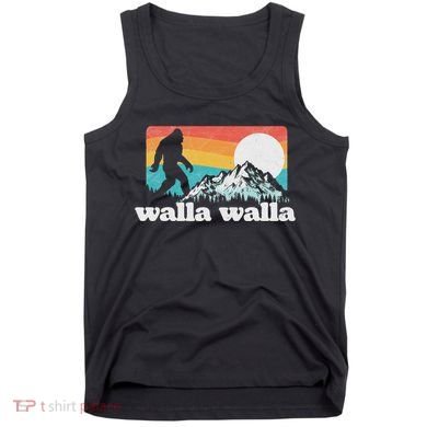 Walla Walla Washington Bigfoot Mountains Retro Distressed Tank Top