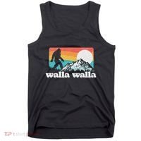 Walla Walla Washington Bigfoot Mountains Retro Distressed Tank Top thumb 0