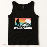 Walla Walla Washington Bigfoot Mountains Retro Distressed Tank Top thumb 2
