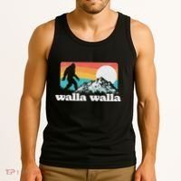 Walla Walla Washington Bigfoot Mountains Retro Distressed Tank Top thumb 3