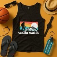 Walla Walla Washington Bigfoot Mountains Retro Distressed Tank Top thumb 4