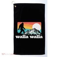 Walla Walla Washington Bigfoot Mountains Retro Distressed Golf Towel thumb 0