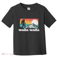 Walla Walla Washington Bigfoot Mountains Retro Distressed Toddler T-Shirt thumb 0