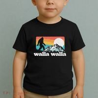 Walla Walla Washington Bigfoot Mountains Retro Distressed Toddler T-Shirt thumb 2