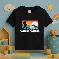 Walla Walla Washington Bigfoot Mountains Retro Distressed Toddler T-Shirt thumb 3