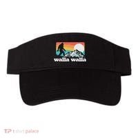 Walla Walla Washington Bigfoot Mountains Retro Distressed Visor thumb 0