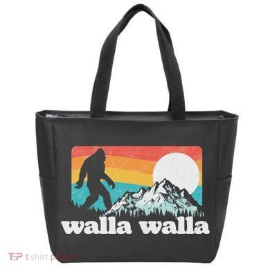 Walla Walla Washington Bigfoot Mountains Retro Distressed Tote Bag