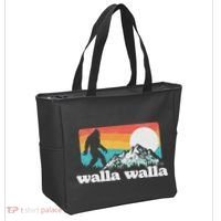 Walla Walla Washington Bigfoot Mountains Retro Distressed Tote Bag thumb 2