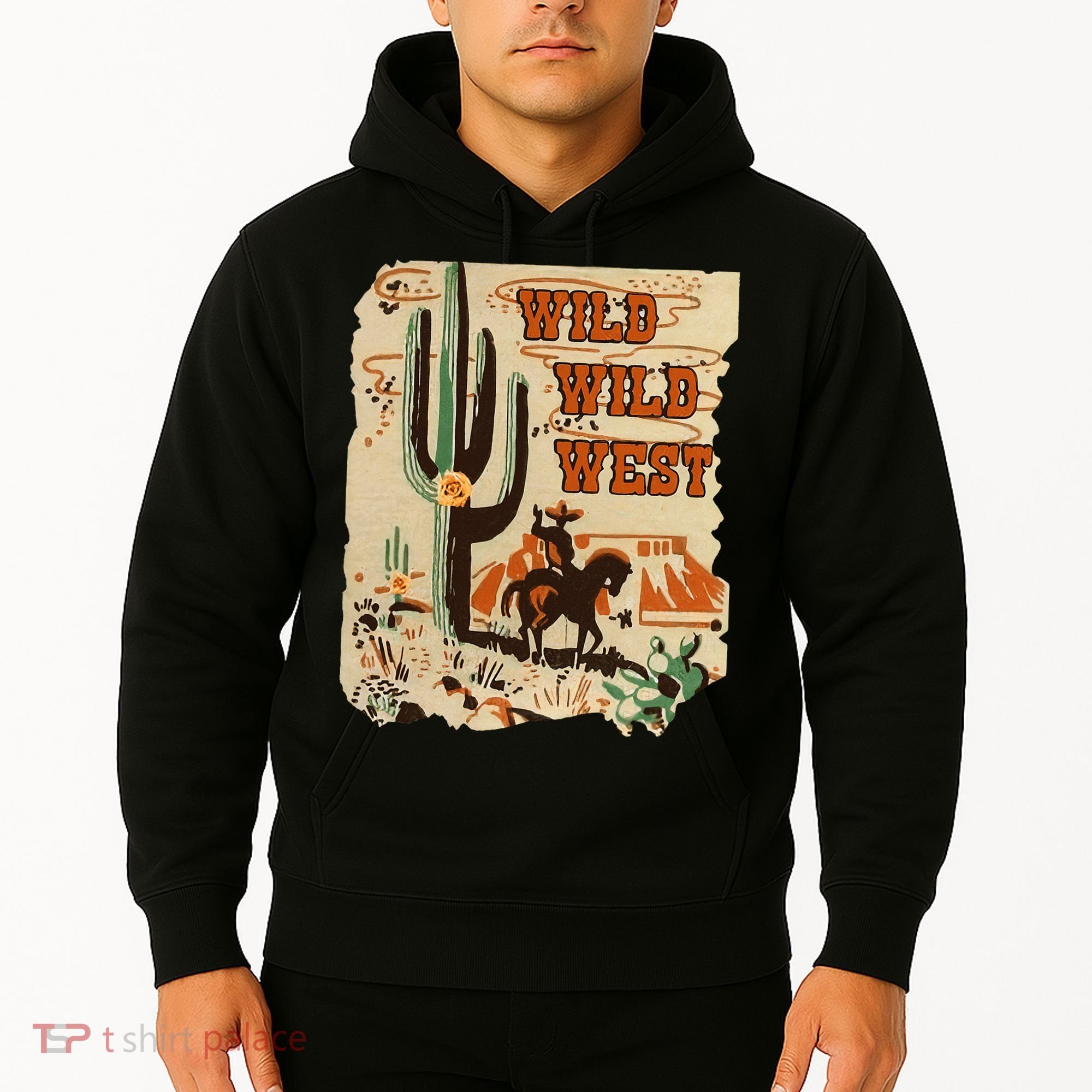 Wild Wild West Western Life Southwest Desert Vibes Cactus Hoodie