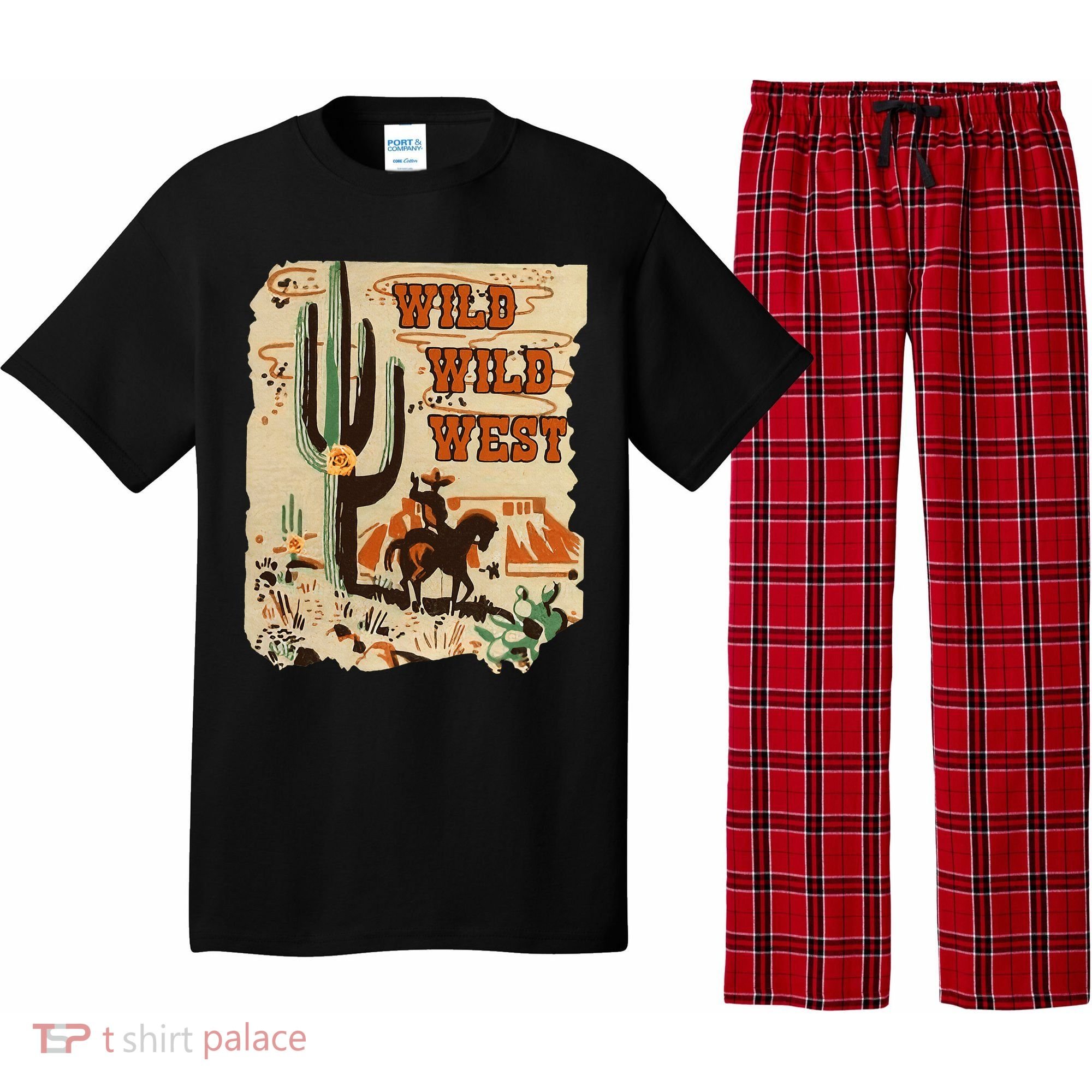 Wild Wild West Western Life Southwest Desert Vibes Cactus Pajama Set