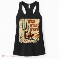 Wild Wild West Western Life Southwest Desert Vibes Cactus Women's Tank Top thumb 0
