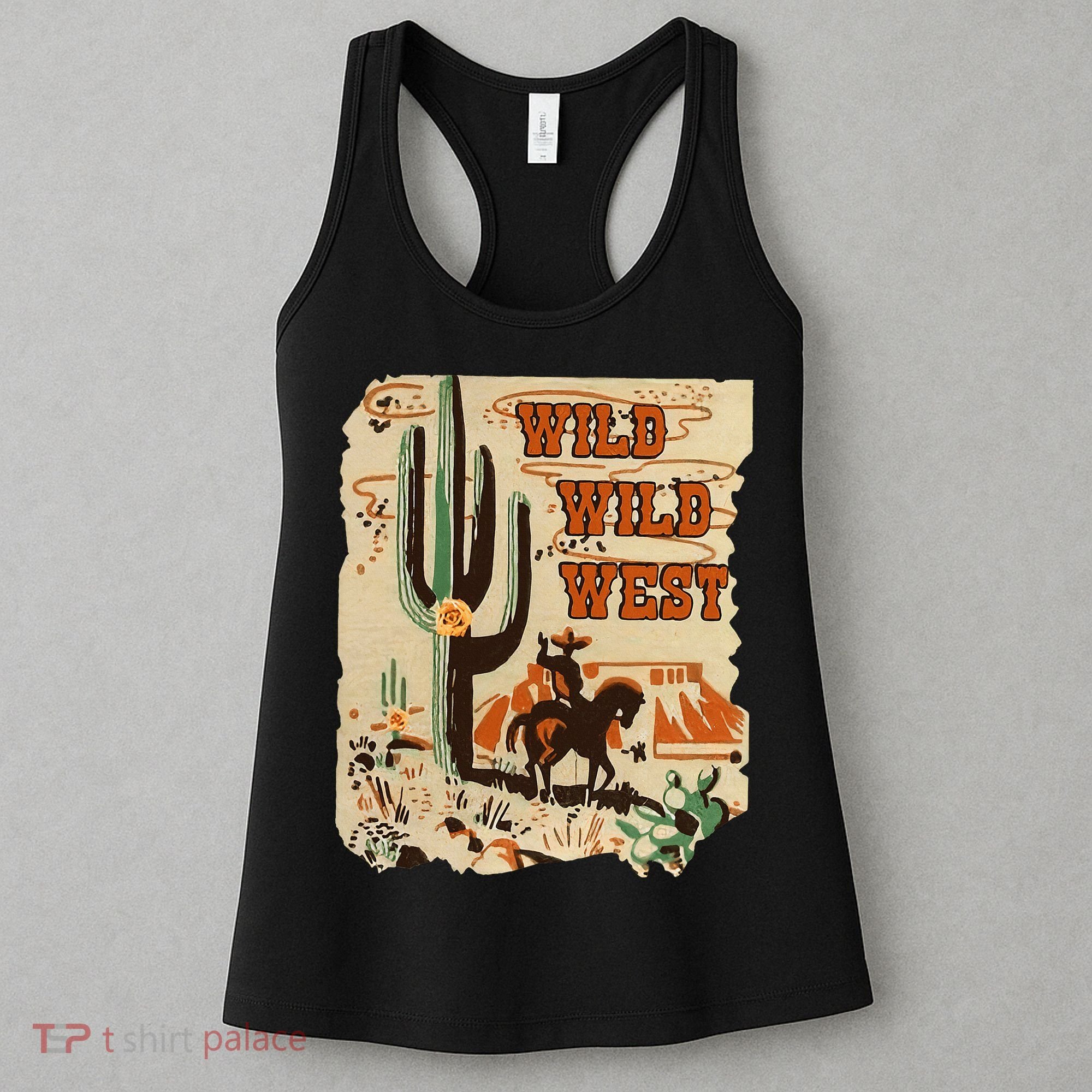 Wild Wild West Western Life Southwest Desert Vibes Cactus Women's Tank Top