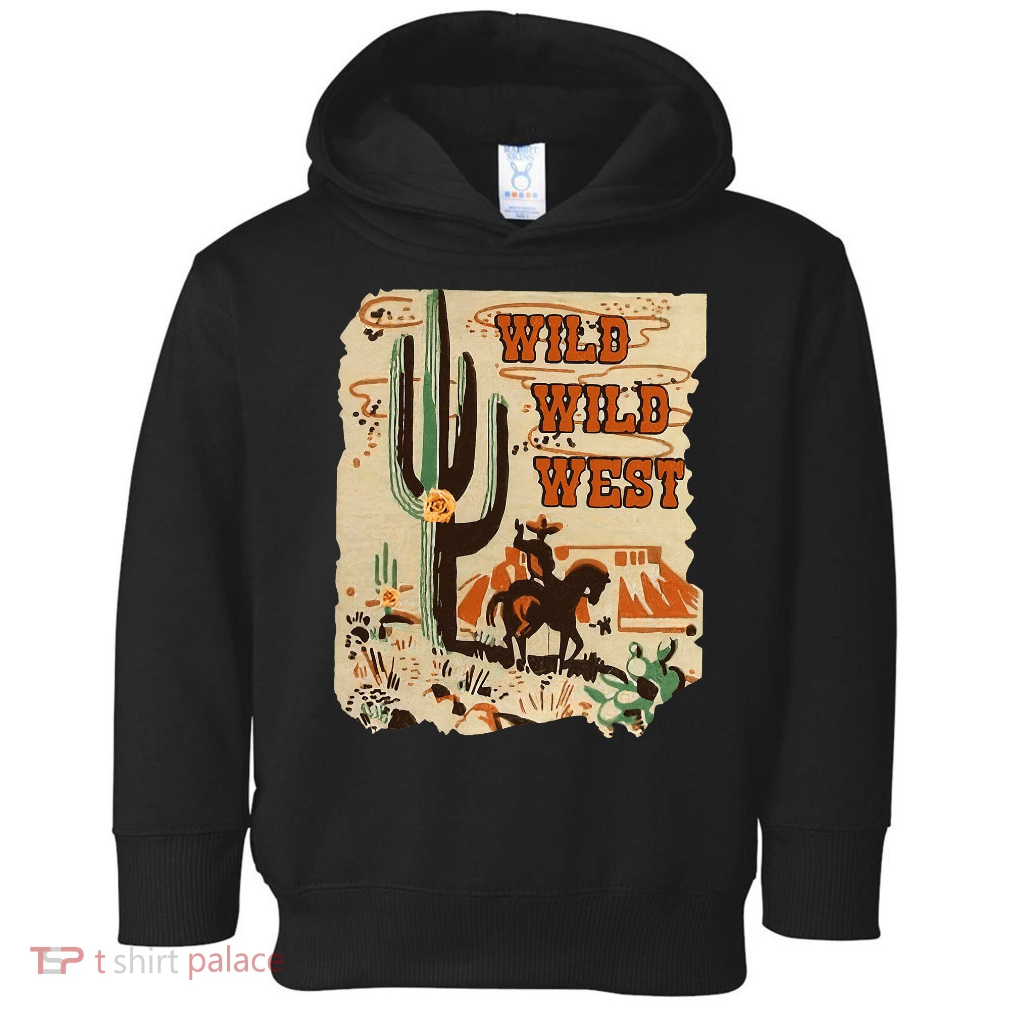 Wild Wild West Western Life Southwest Desert Vibes Cactus Toddler Hoodie