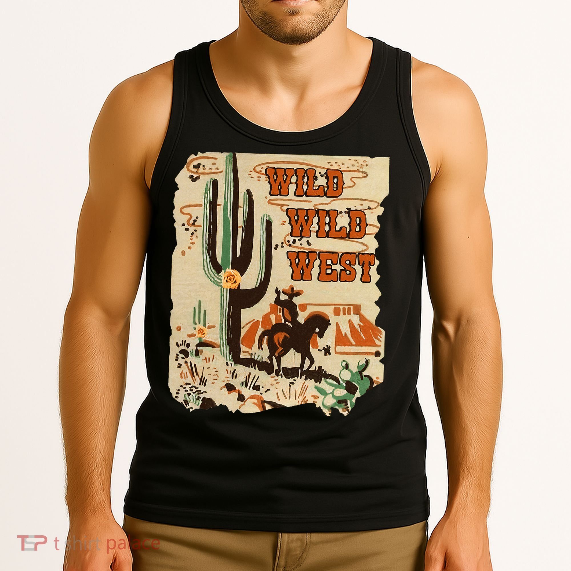 Wild Wild West Western Life Southwest Desert Vibes Cactus Tank Top