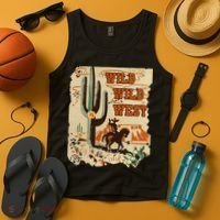 Wild Wild West Western Life Southwest Desert Vibes Cactus Tank Top thumb 4