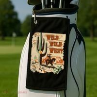 Wild Wild West Western Life Southwest Desert Vibes Cactus Golf Towel thumb 2
