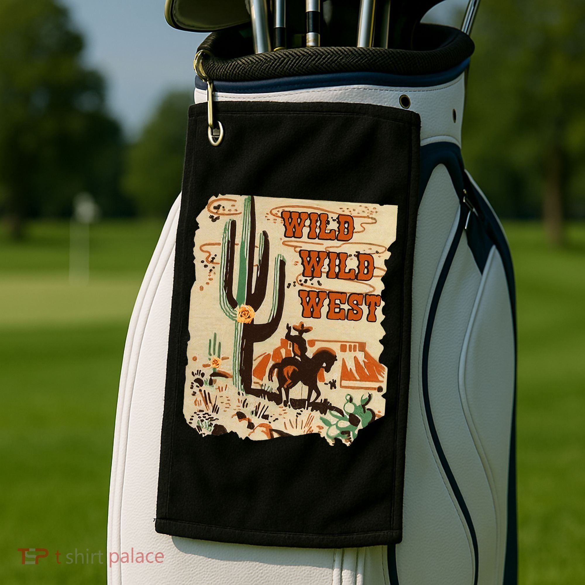 Wild Wild West Western Life Southwest Desert Vibes Cactus Golf Towel