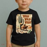 Wild Wild West Western Life Southwest Desert Vibes Cactus Toddler T-Shirt thumb 2