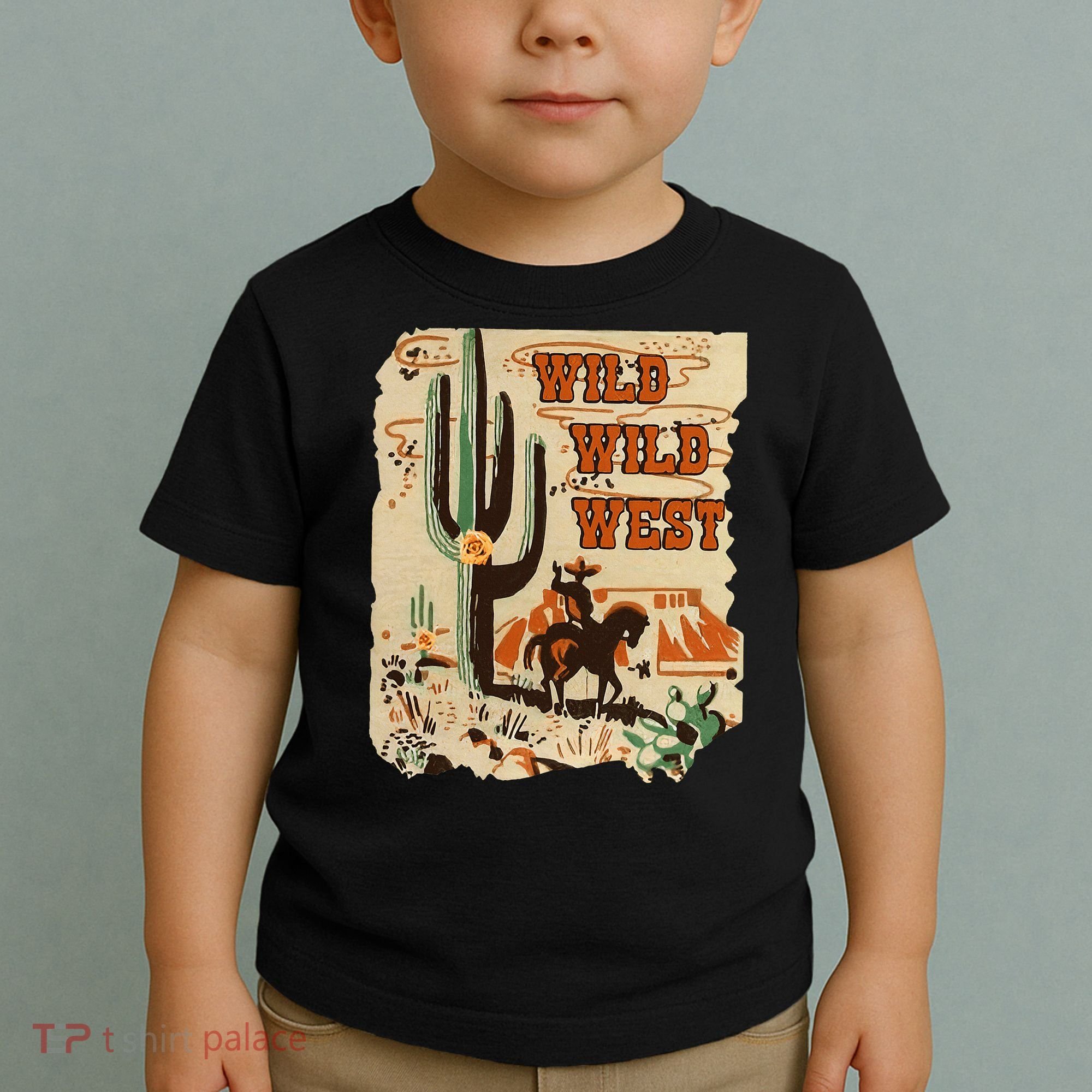 Wild Wild West Western Life Southwest Desert Vibes Cactus Toddler T-Shirt