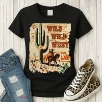 Wild Wild West Western Life Southwest Desert Vibes Cactus Women's T-Shirt thumb 3