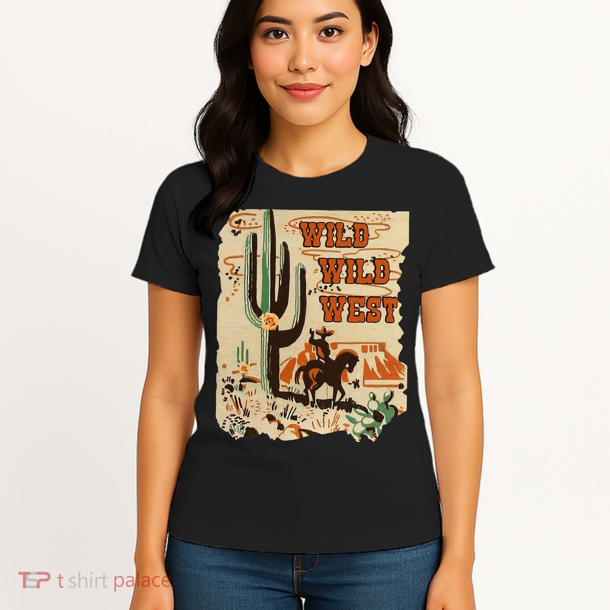 Wild Wild West Western Life Southwest Desert Vibes Cactus Women's T-Shirt