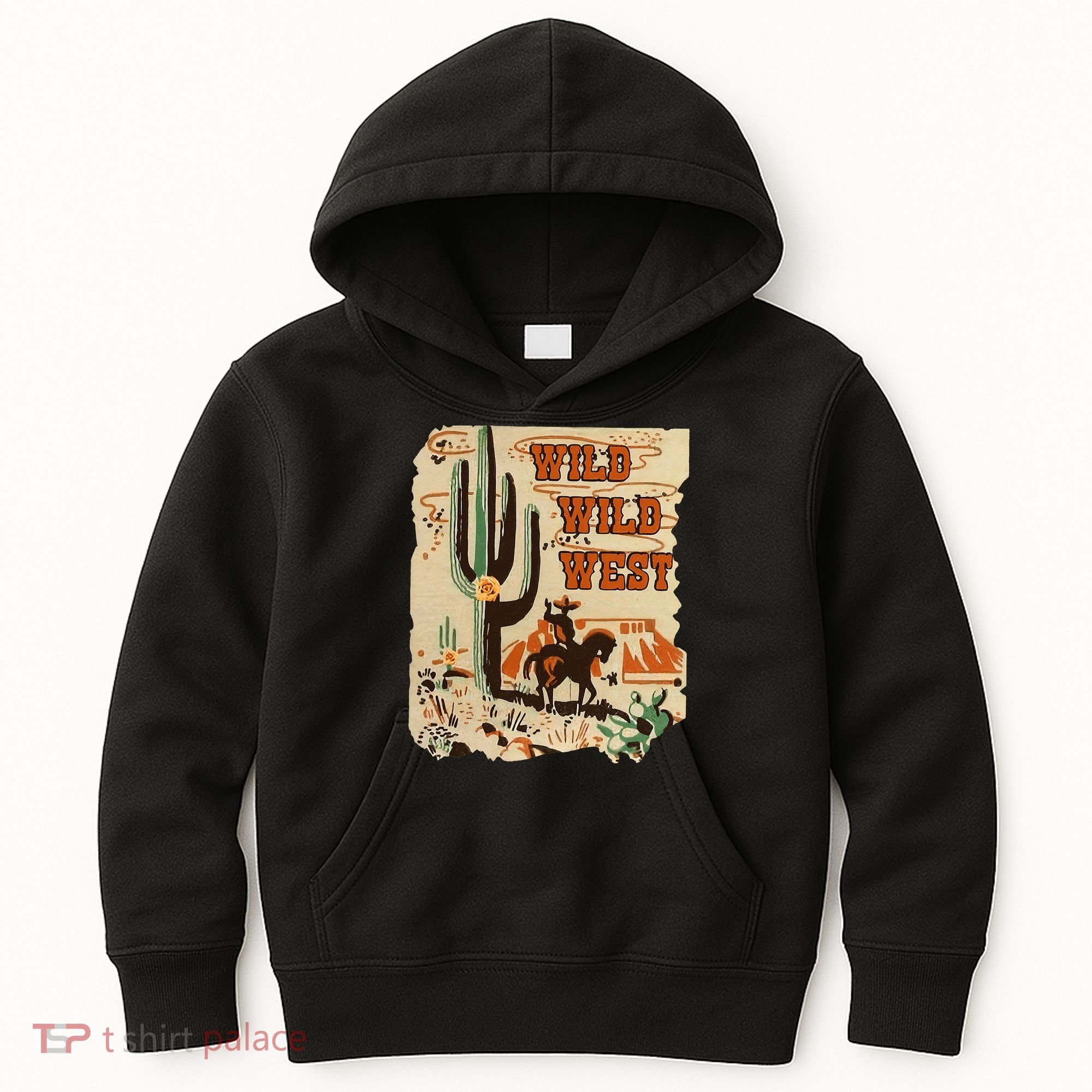 Wild Wild West Western Life Southwest Desert Vibes Cactus Kids Hoodie