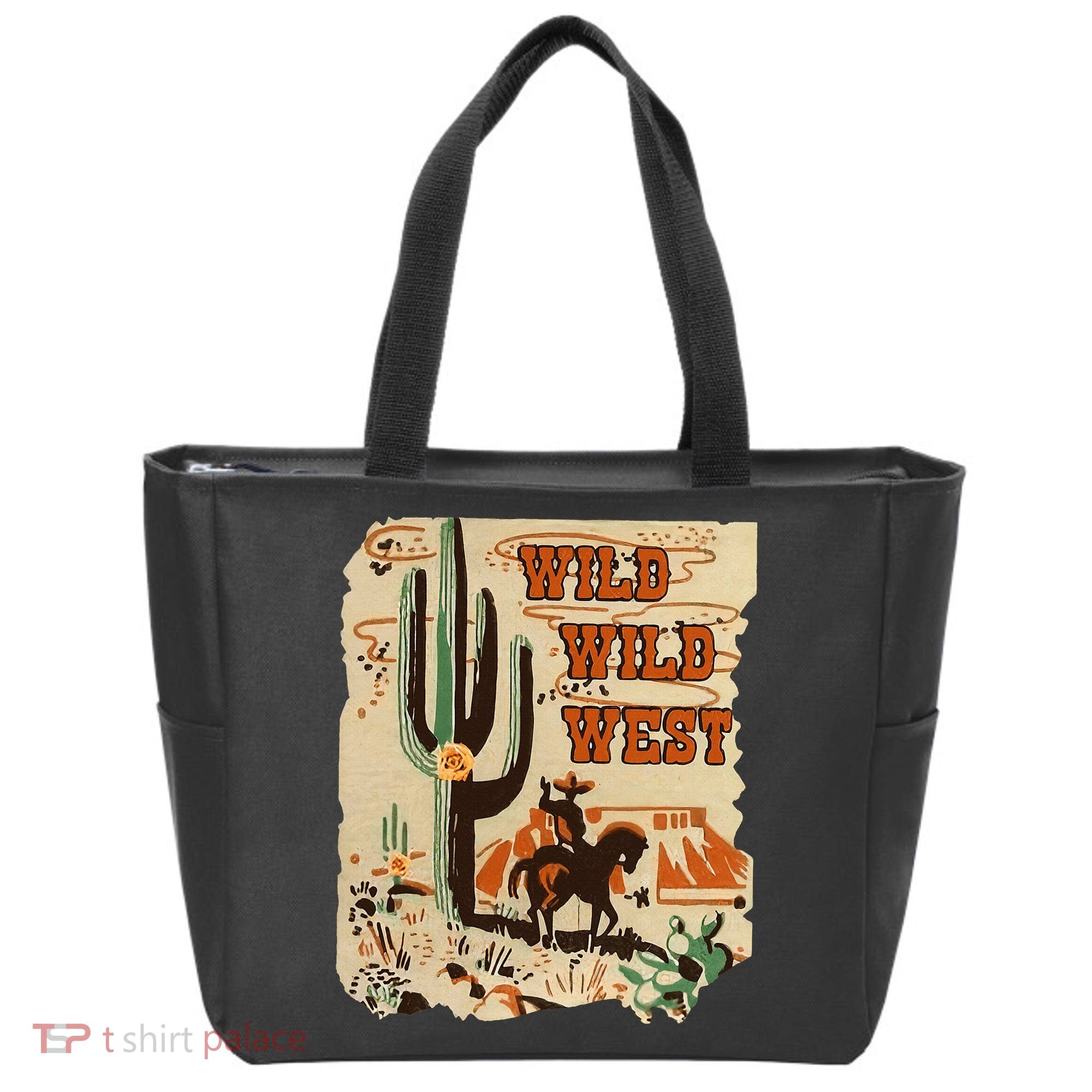 Wild Wild West Western Life Southwest Desert Vibes Cactus Tote Bag