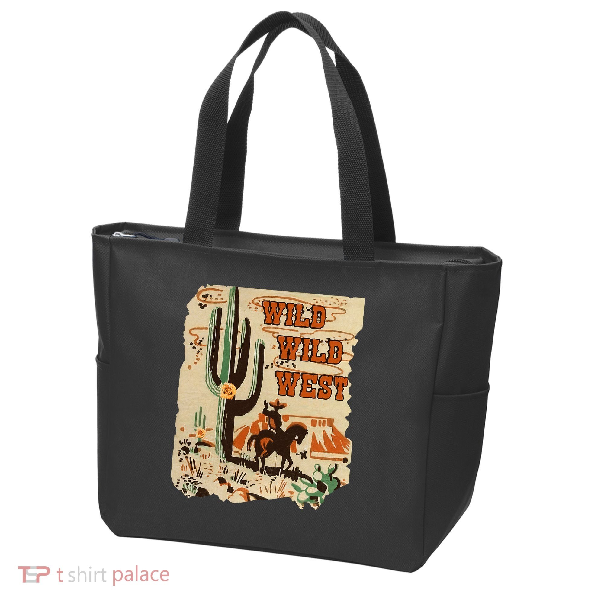 Wild Wild West Western Life Southwest Desert Vibes Cactus Tote Bag