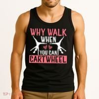 Why Walk When You Can Cartwheel Funny Gymnastics Girl Gift Tank Top thumb 3