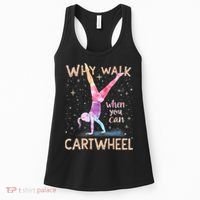 Why Walk When You Can Cartwheel Gymnast Girl Gymnastics  Women's Tank Top thumb 0