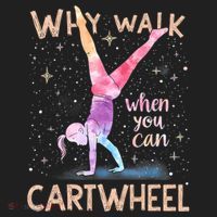 Why Walk When You Can Cartwheel Gymnast Girl Gymnastics  Hat thumb 2