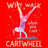 Why Walk When You Can Cartwheel Gymnast Girl Gymnastics  Santa Hat thumb 1