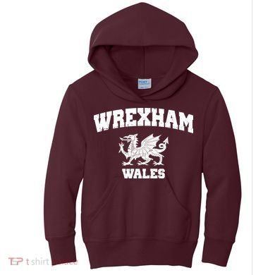 Wrexham Wales Welsh Flag Cymru Kids Hoodie
