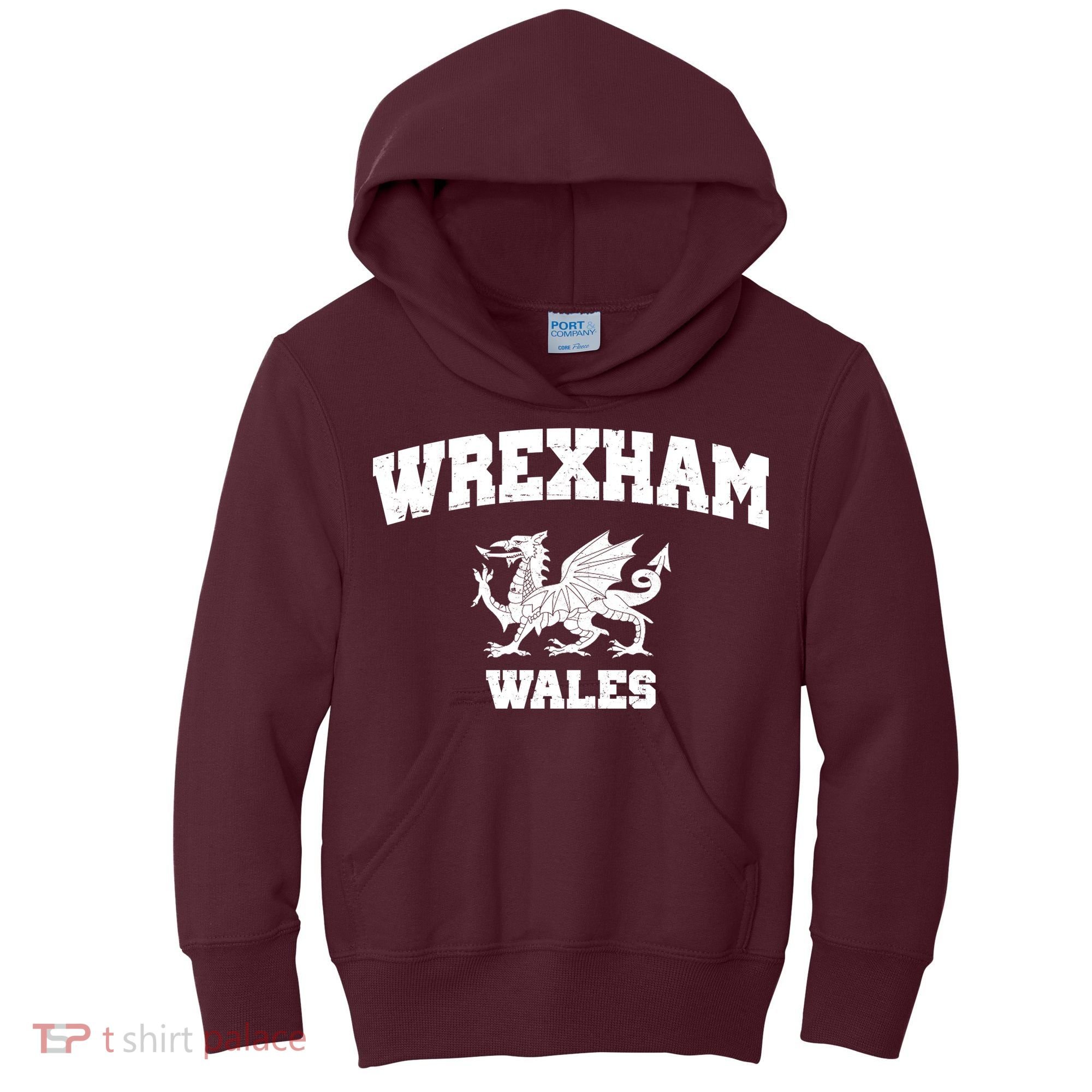 Wrexham Wales Welsh Flag Cymru Kids Hoodie