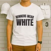 Winners Wear White Team Spirit Game Competition Color Retro T-Shirt thumb 6