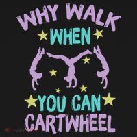 Why Walk When You Can Cartwheel Girl Gymnastics T Dance Kids Long Sleeve Shirt thumb 2