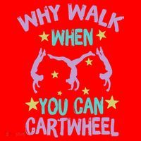 Why Walk When You Can Cartwheel Girl Gymnastics T Dance Santa Hat thumb 1