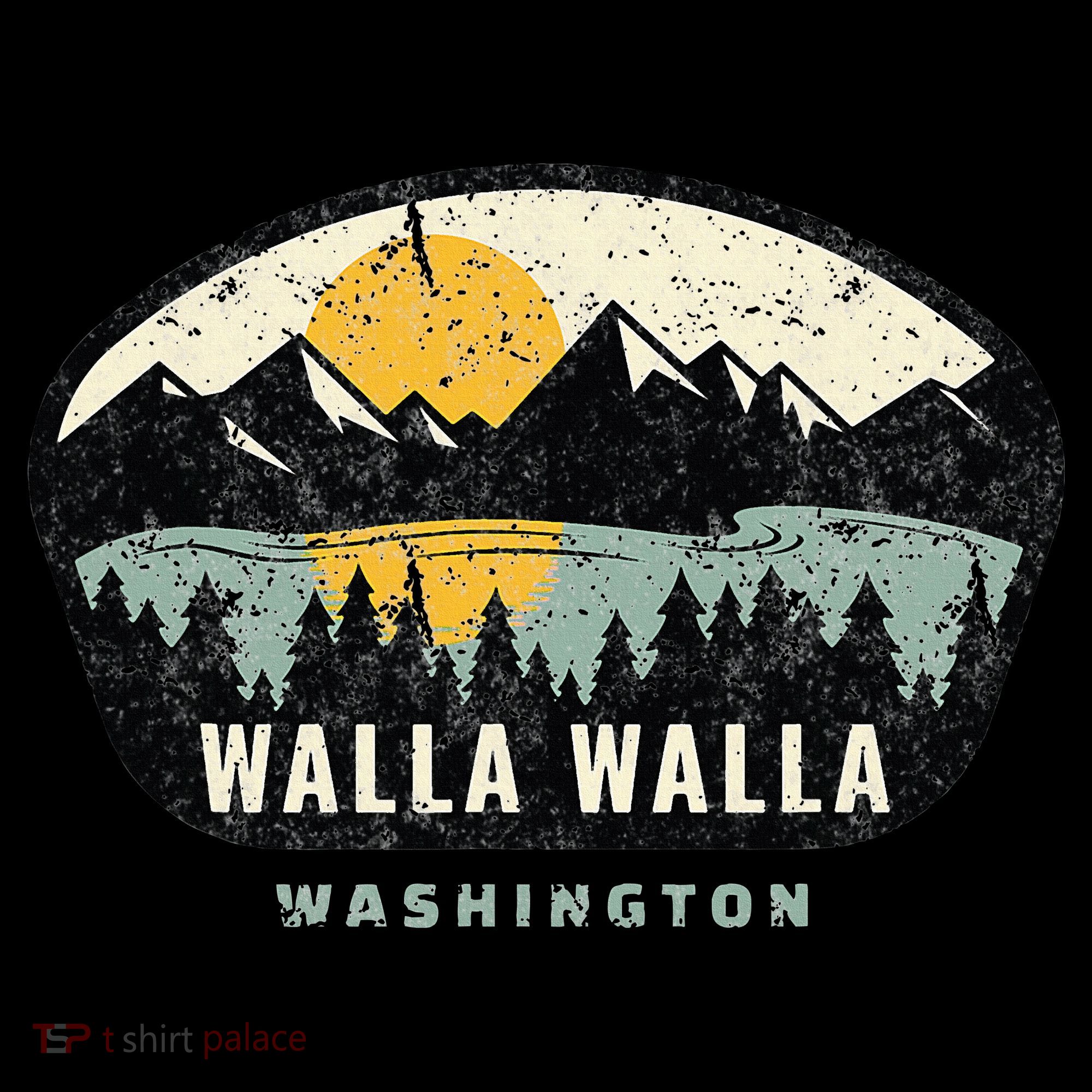 Walla Walla Washington W.A Vacation Souvenir Flexfit Unipanel Trucker Cap