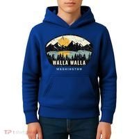 Walla Walla Washington W.A Vacation Souvenir Kids Hoodie thumb 4