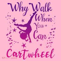 Why Walk When You Can Cartwheel Gymnastics Play Girl Top Coaster thumb 2