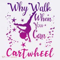 Why Walk When You Can Cartwheel Gymnastics Play Girl Top Women's Hoodie thumb 2
