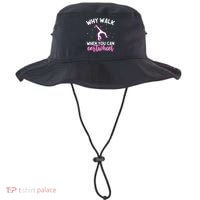Why Walk When You Can Cartwheel Rainbow Tumbling Funny Girl Bucket Hat thumb 0