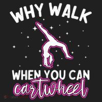 Why Walk When You Can Cartwheel Rainbow Tumbling Funny Girl Beanie thumb 2