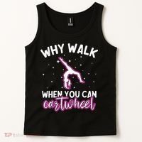 Why Walk When You Can Cartwheel Rainbow Tumbling Funny Girl Tank Top thumb 2